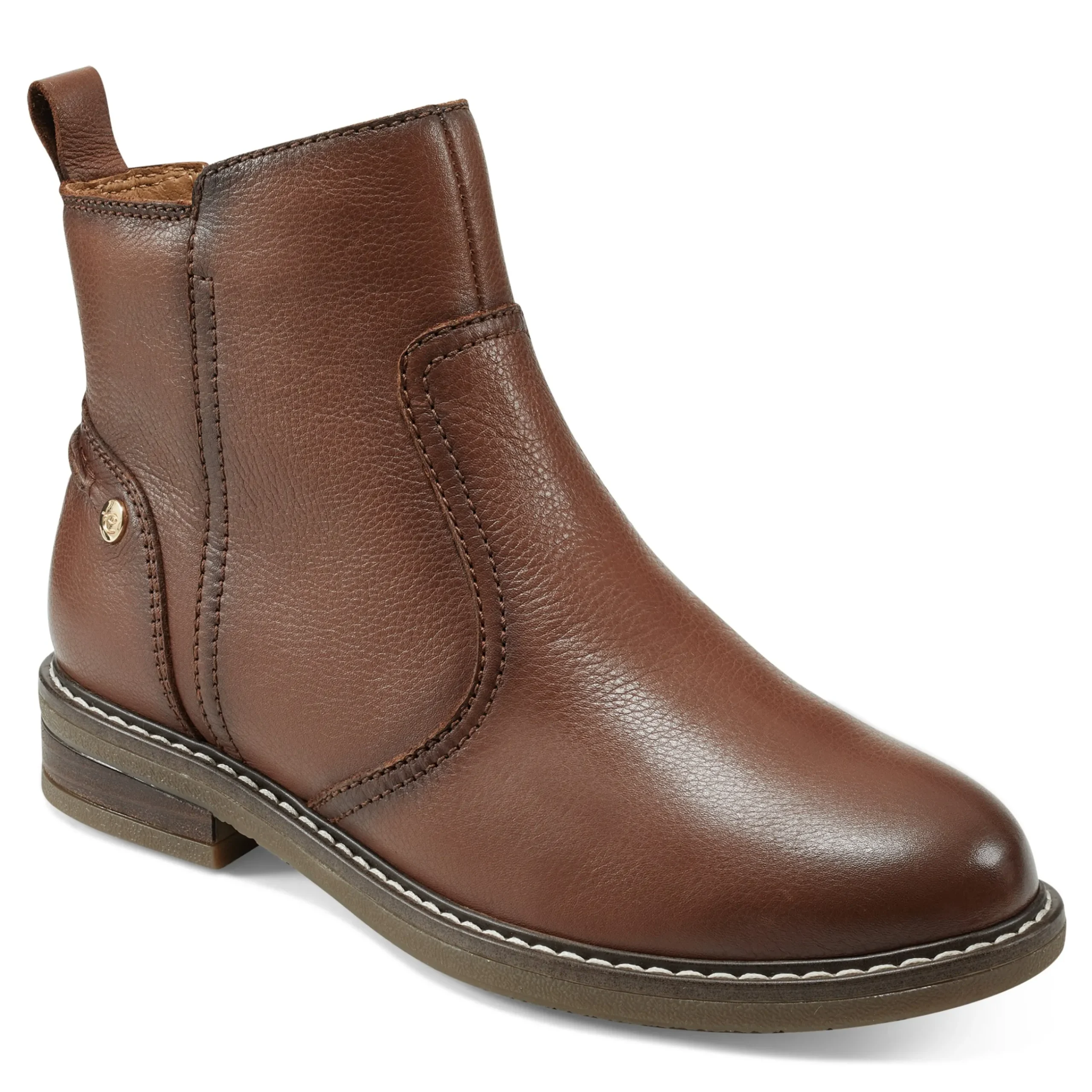 Hot Easy Spirit Juna Casual Booties BrownLeather