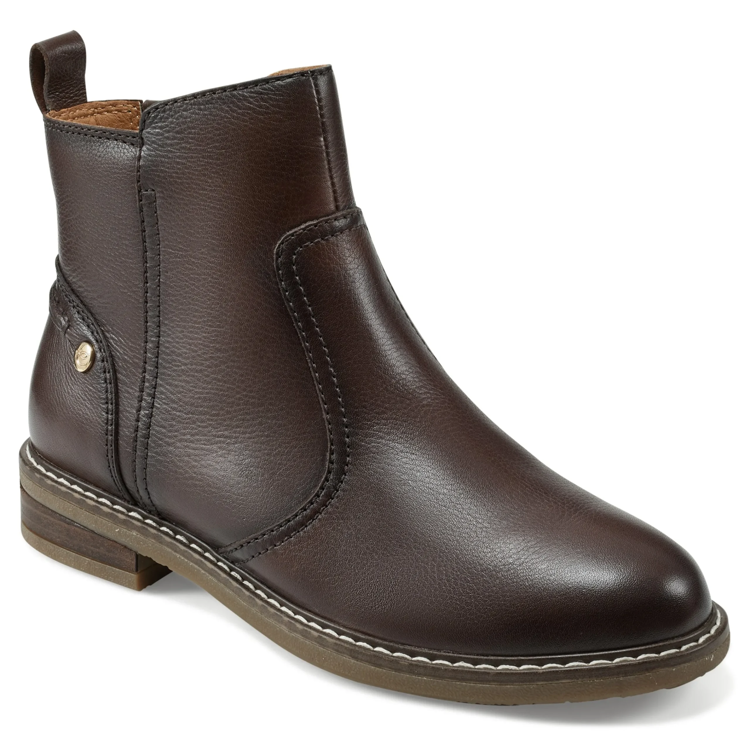 Best Easy Spirit Juna Casual Booties BrownLeather