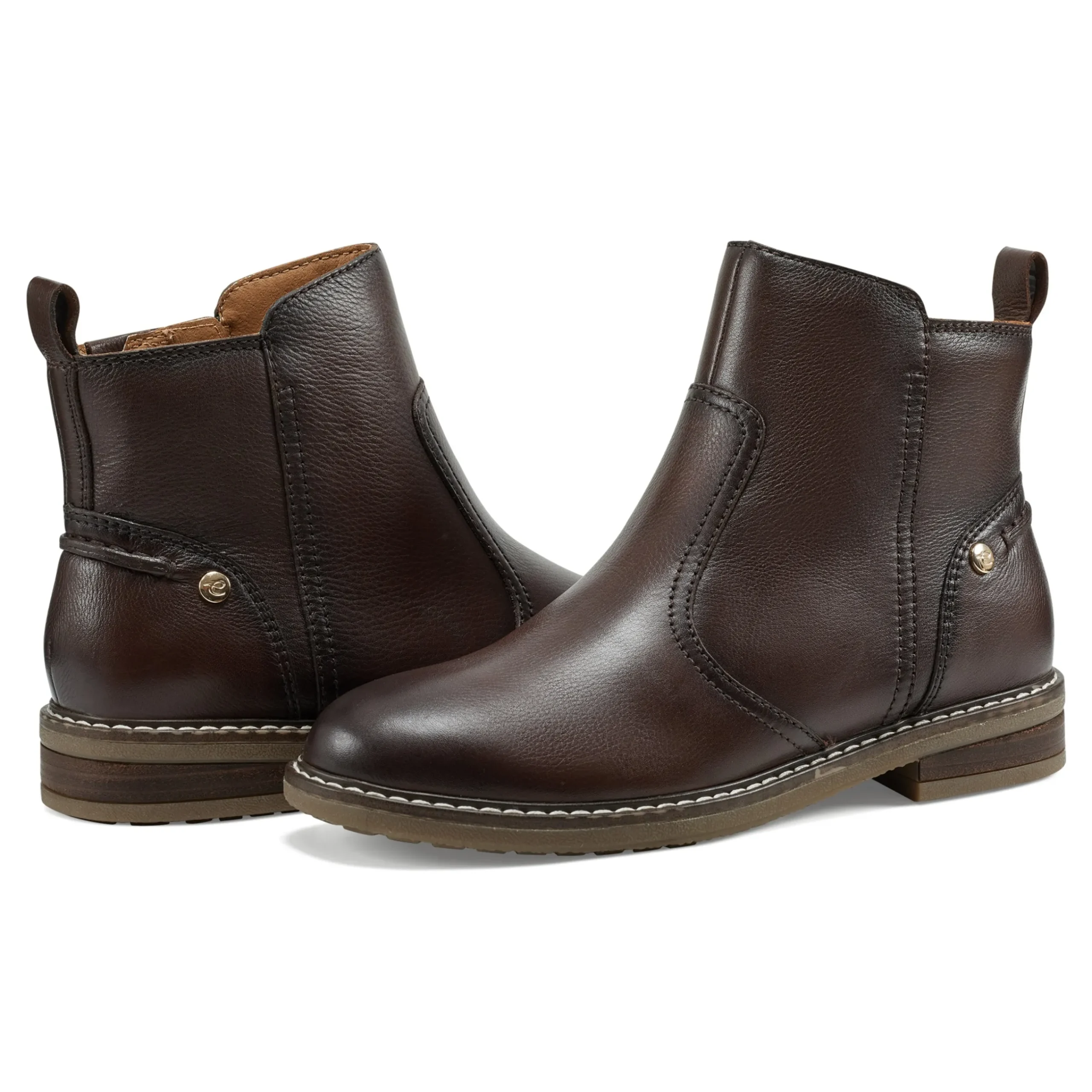Best Easy Spirit Juna Casual Booties BrownLeather