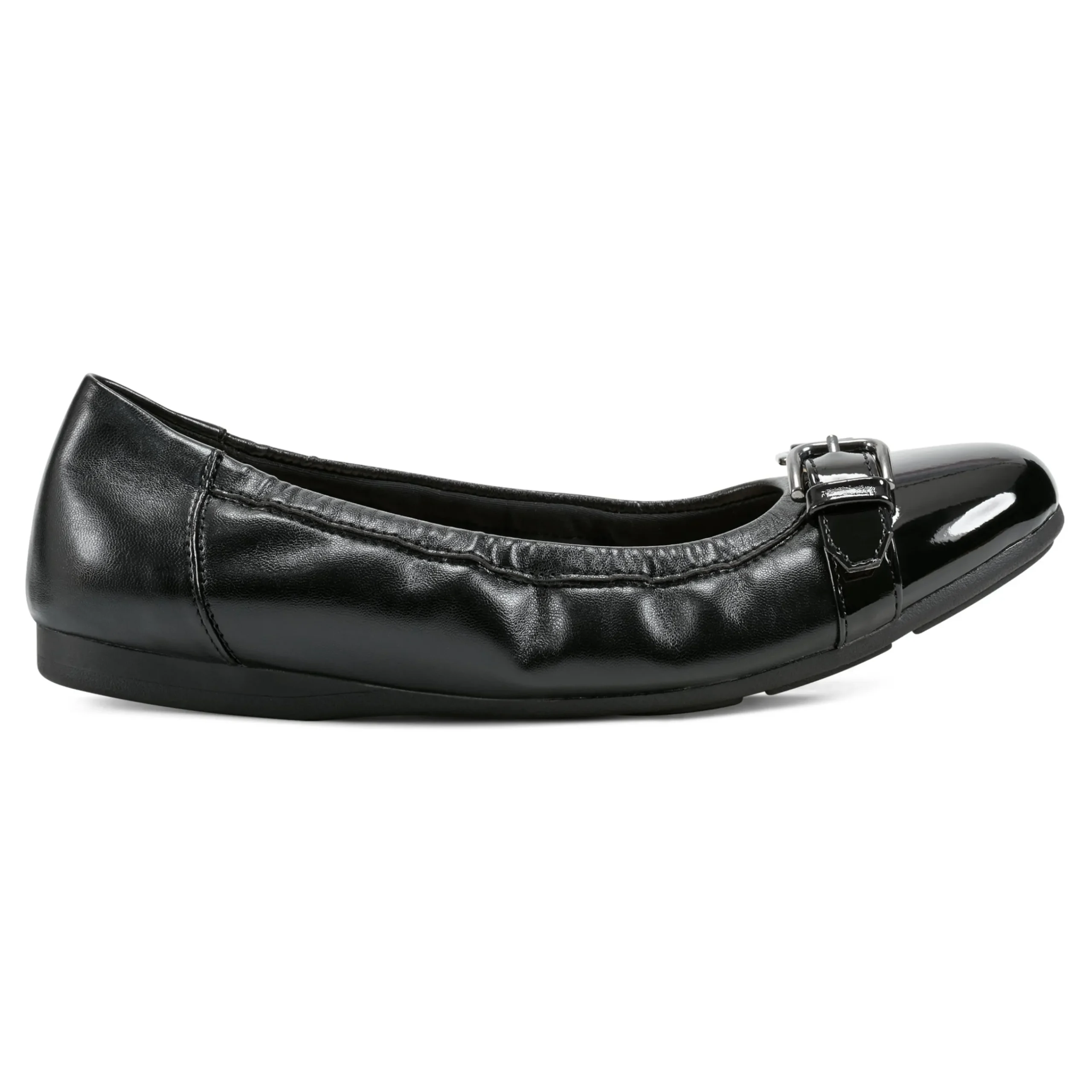 Discount Easy Spirit Kenna Ballet Flats BlackLeather