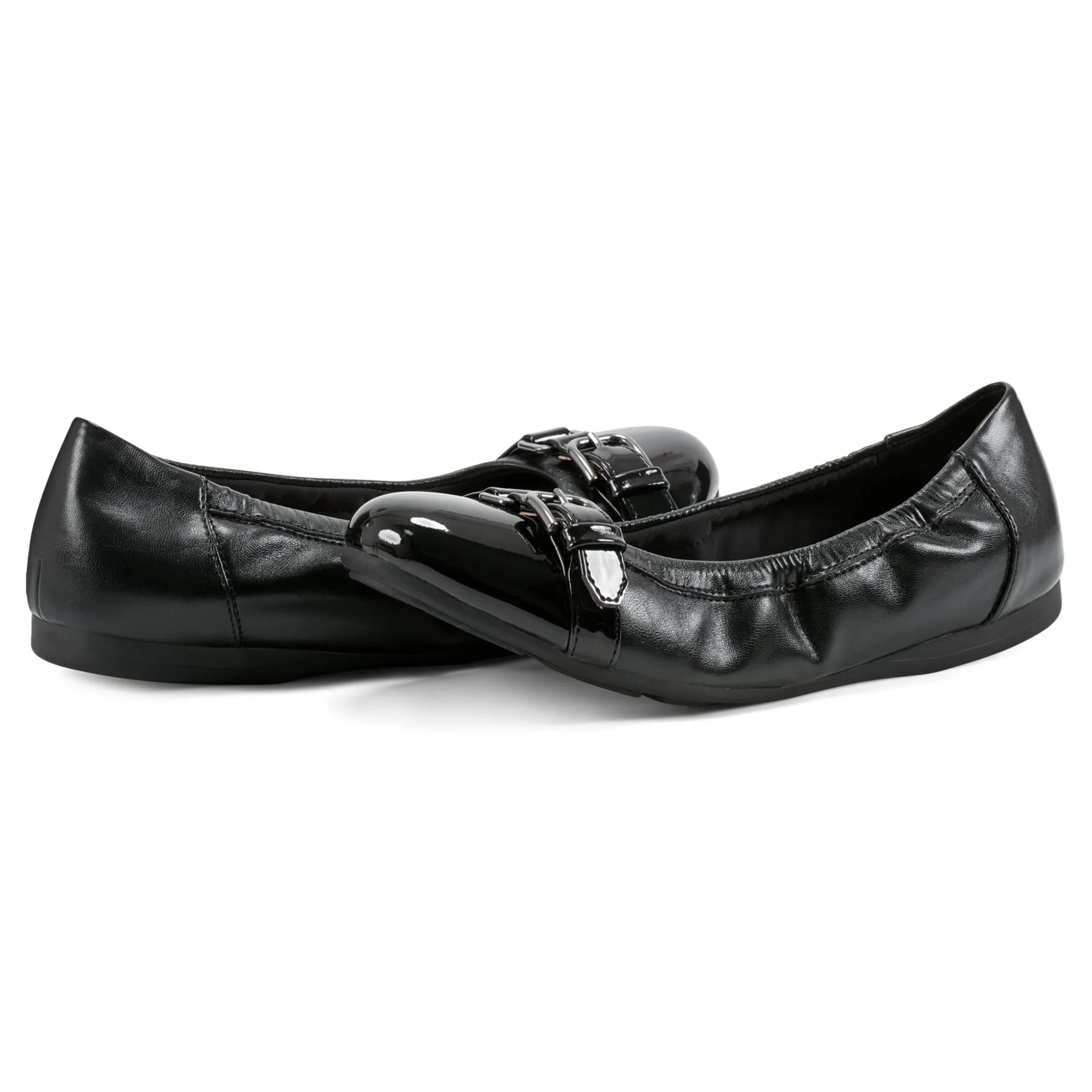 Discount Easy Spirit Kenna Ballet Flats BlackLeather