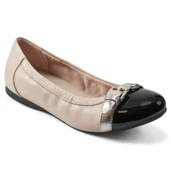 Outlet Easy Spirit Kenna Ballet Flats NaturalLeather
