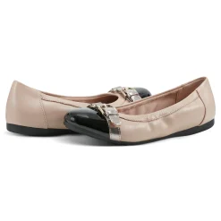 Outlet Easy Spirit Kenna Ballet Flats NaturalLeather