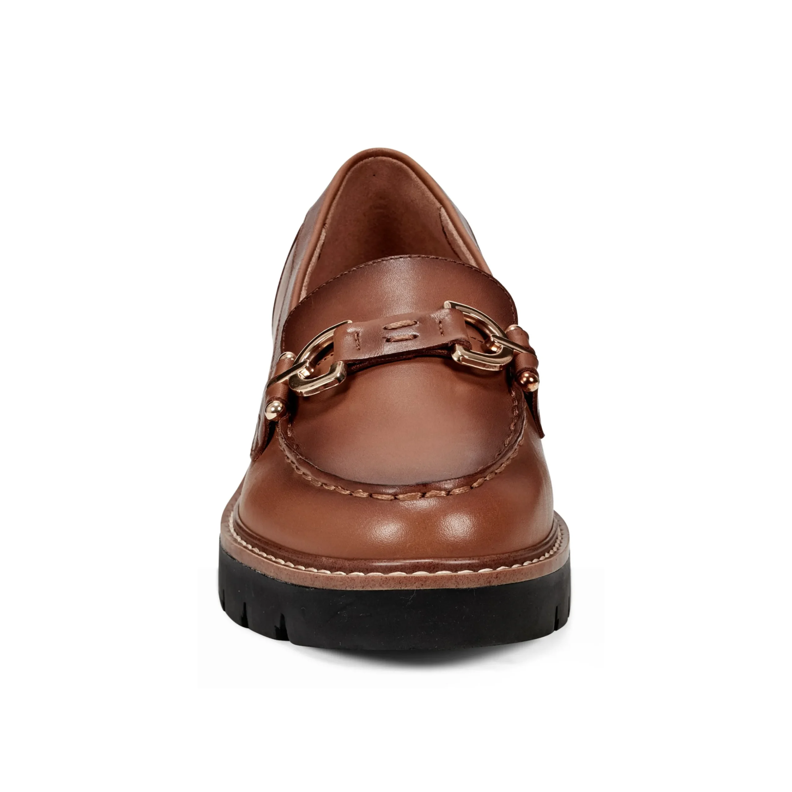 Easy Spirit Kinndle Lug Sole Casual Loafers BrownLeather