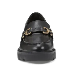 Best Easy Spirit Kinndle Lug Sole Casual Loafers BlackLeather