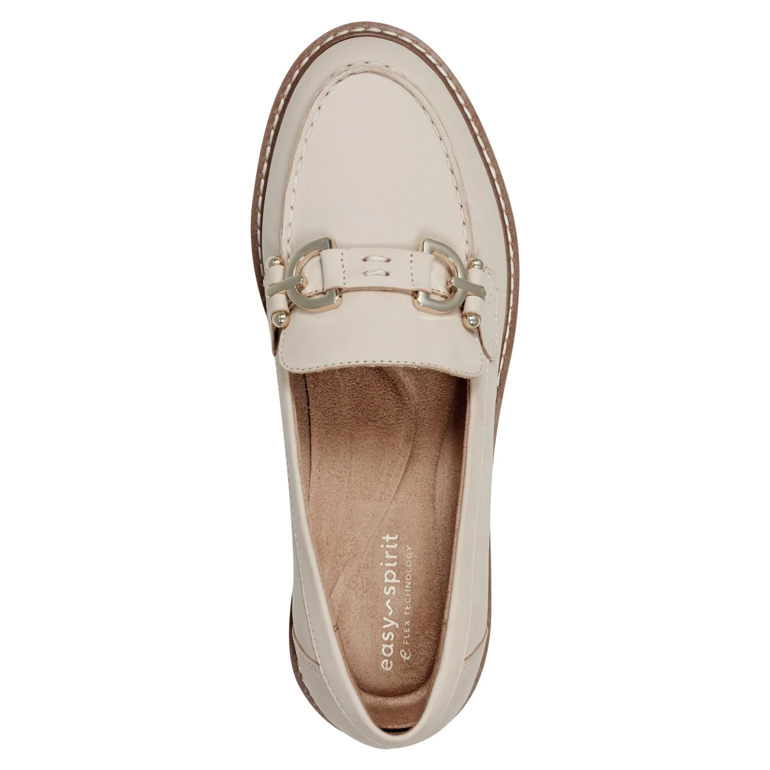 Discount Easy Spirit Kinndle Lug Sole Casual Loafers LightNaturalNubuck