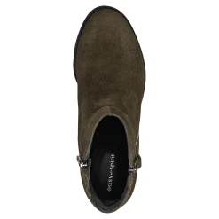 Hot Easy Spirit Lacy Ankle Booties OliveSuede