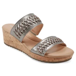 New Easy Spirit Lillia Platform Wedge Sandals Gold