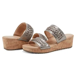 New Easy Spirit Lillia Platform Wedge Sandals Gold