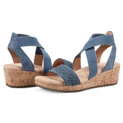 Online Easy Spirit Lorena Wedge Sandals Denim