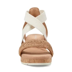 New Easy Spirit Lorena Wedge Sandals Natural