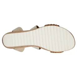 New Easy Spirit Lorena Wedge Sandals Natural