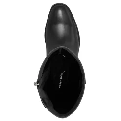 Discount Easy Spirit Loretta Block Heel Casual Boots BlackLeather
