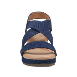 Easy Spirit Lucille Platform Wedge Sandals Denim