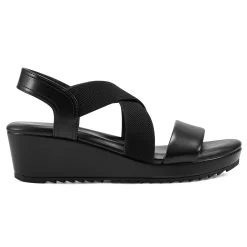 Easy Spirit Lucille Platform Wedge Sandals Black