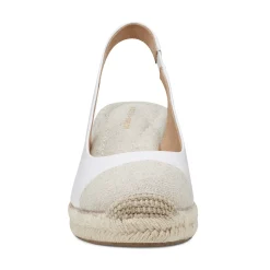 Clearance Easy Spirit Margie Platform Wedge Slingbacks WhiteLeather