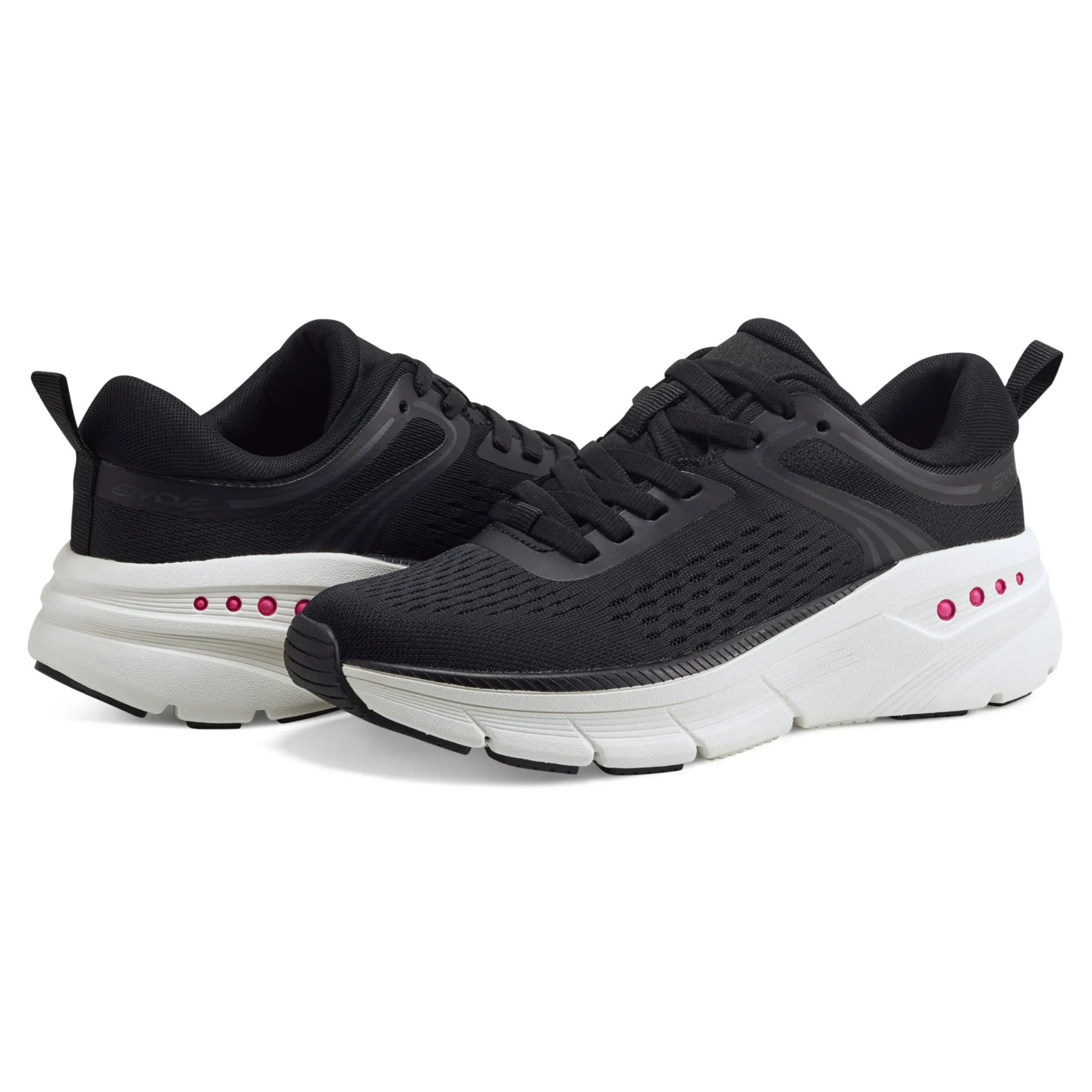Best Easy Spirit Maxine EMOVE Walking Shoes BlackKnit
