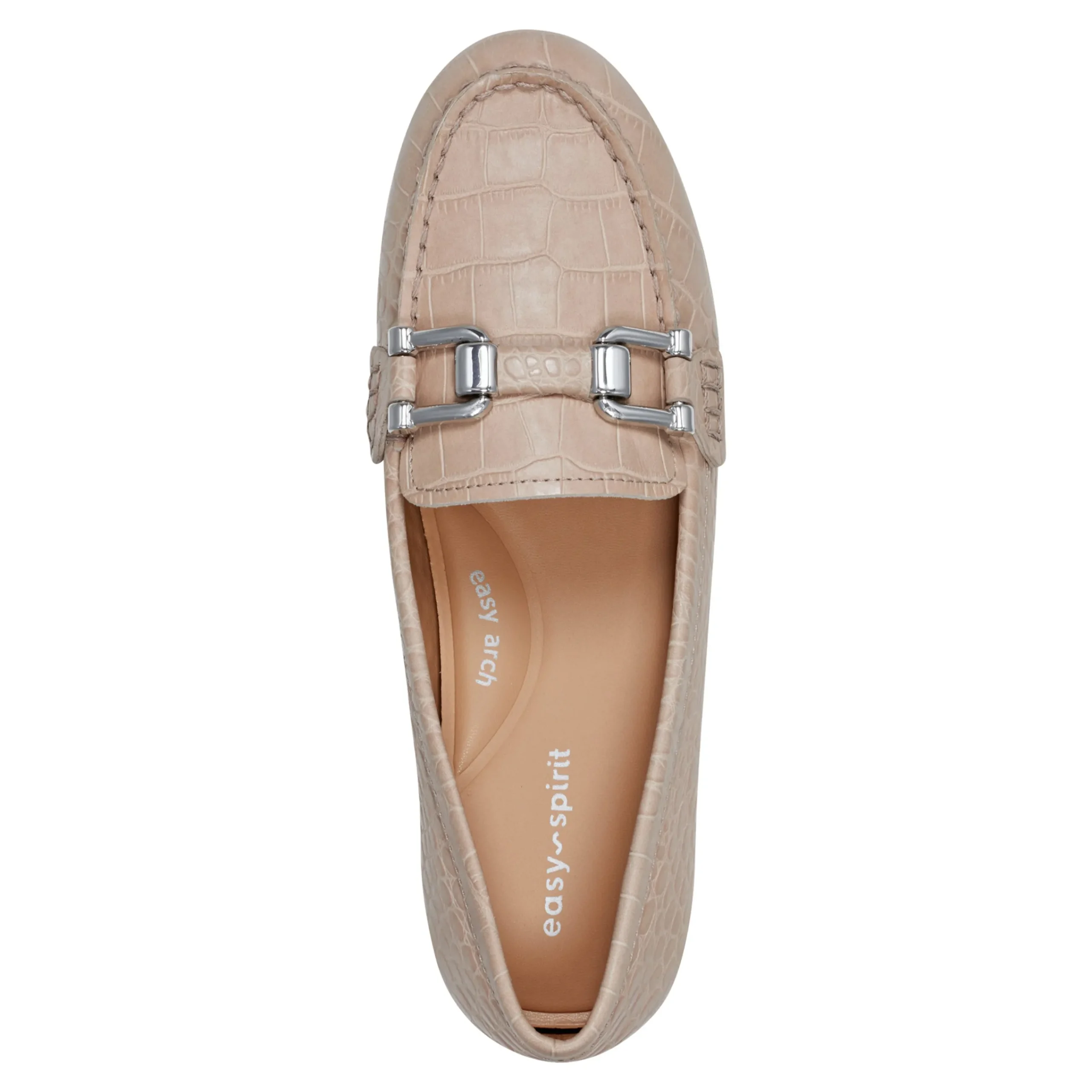 Discount Easy Spirit Megan Casual Loafers NaturalCroco
