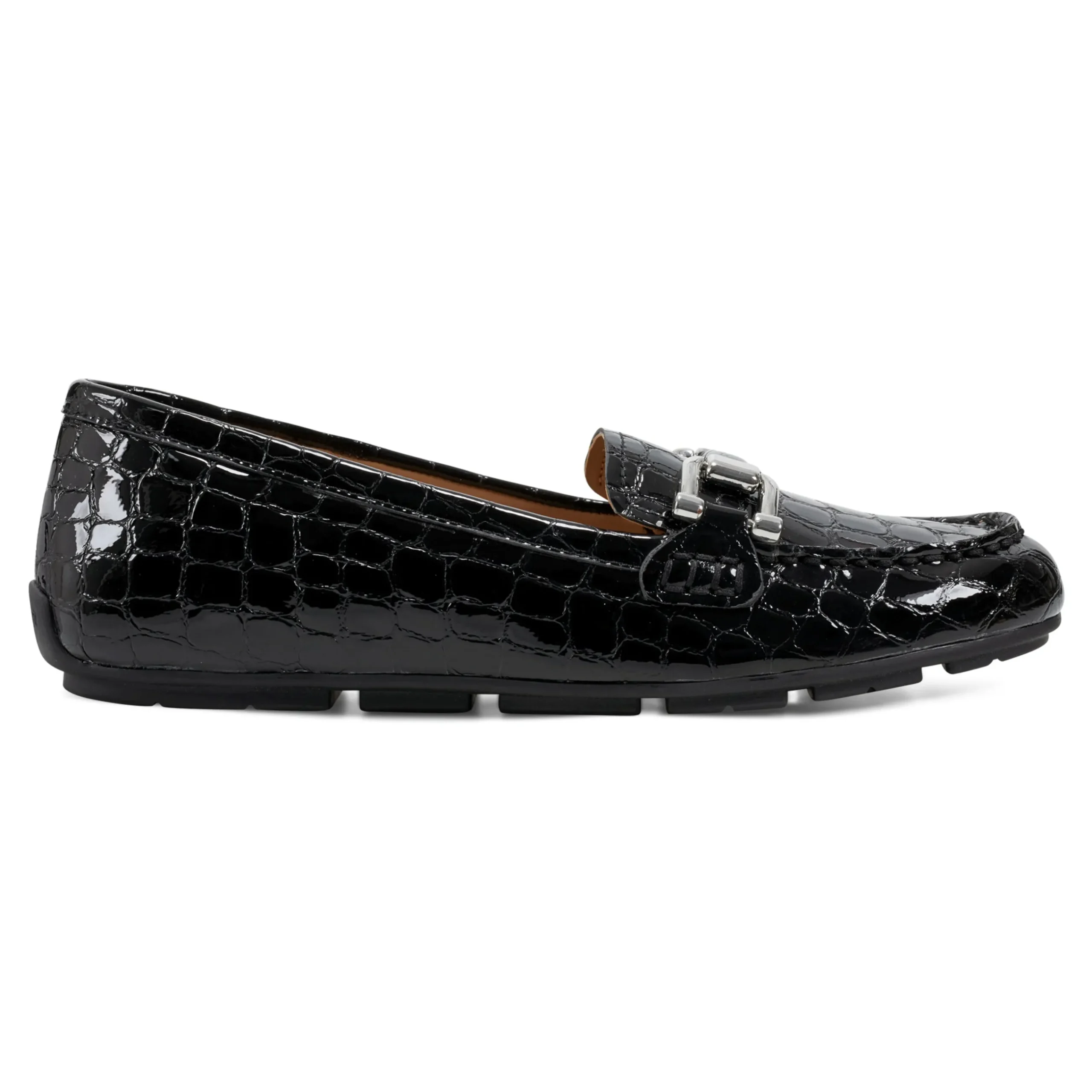 New Easy Spirit Megan Casual Loafers BlackPatentCroco