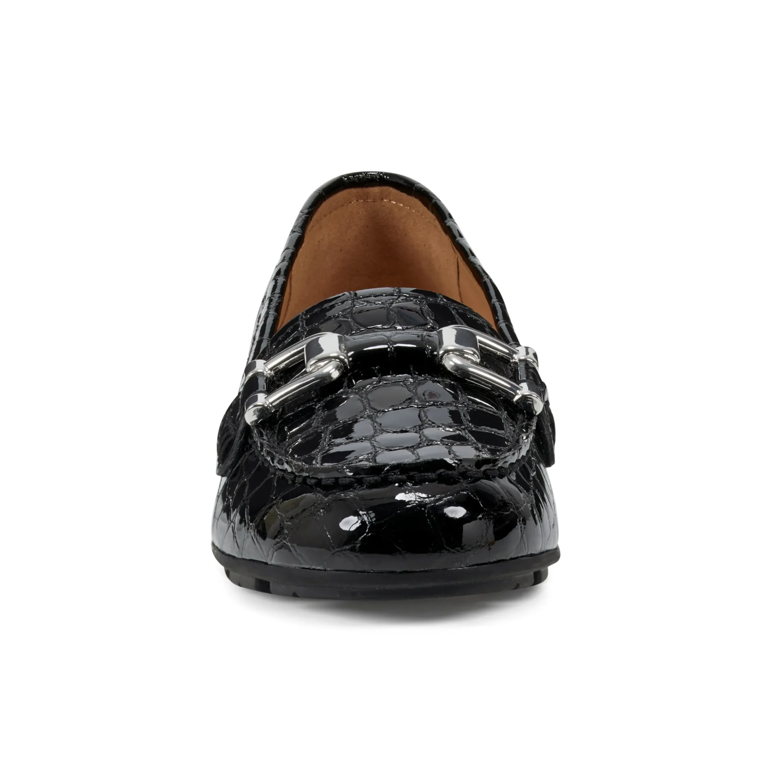 New Easy Spirit Megan Casual Loafers BlackPatentCroco