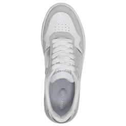 Clearance Easy Spirit Merci Lace Up Sneakers White/Silver