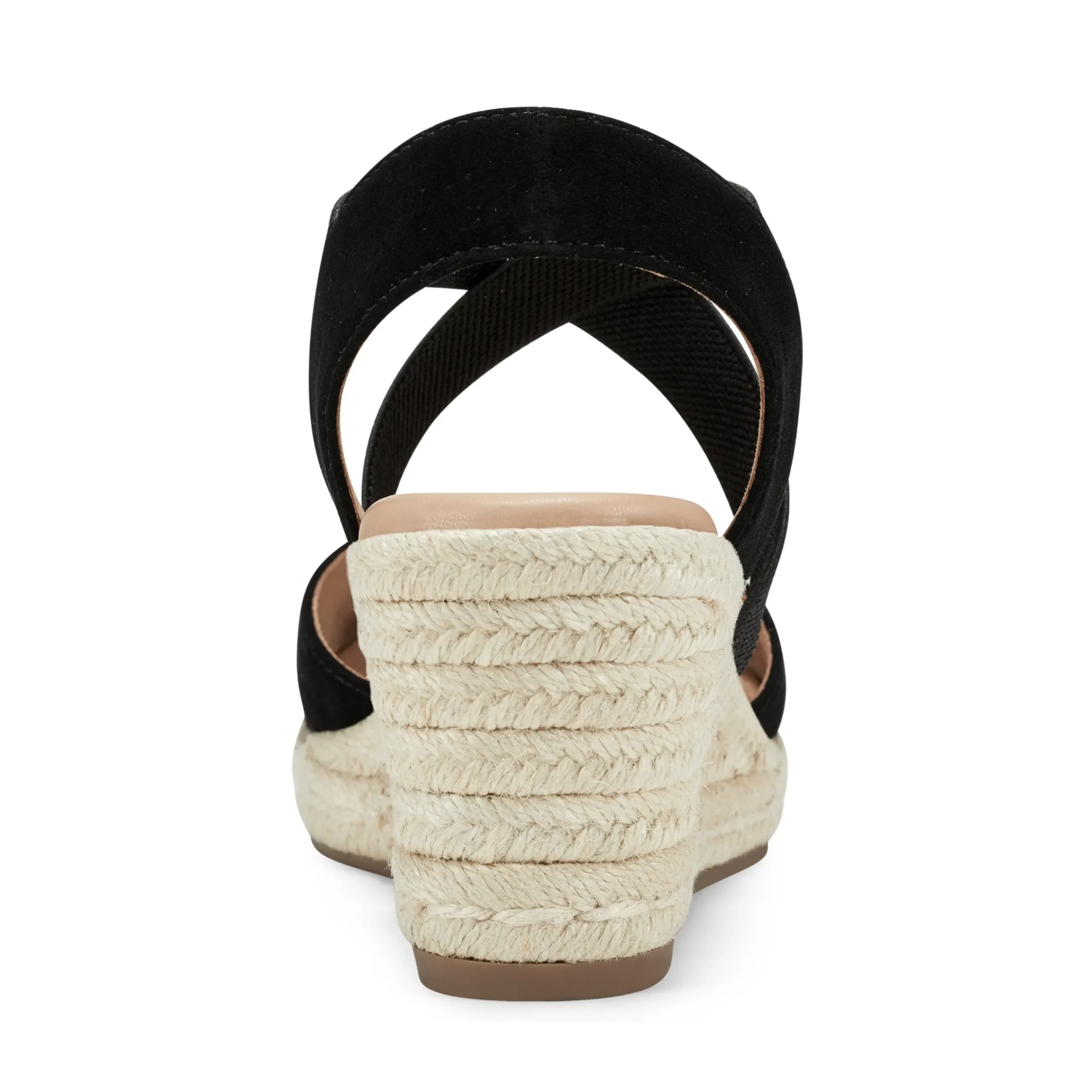Best Easy Spirit Meza Espadrille Wedge Sandals BlackSuede