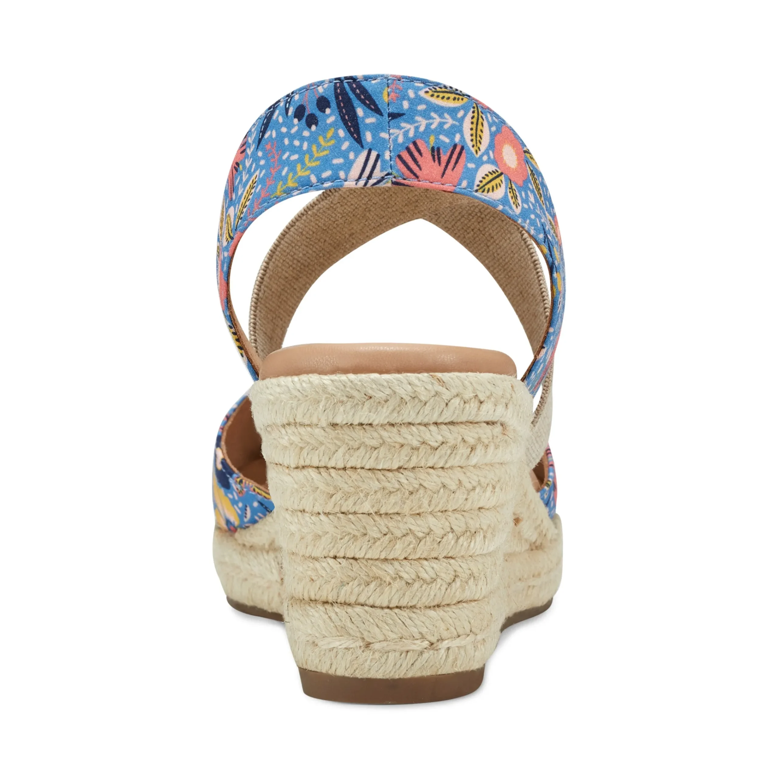 Discount Easy Spirit Meza Espadrille Wedge Sandals BlueMultiFloral