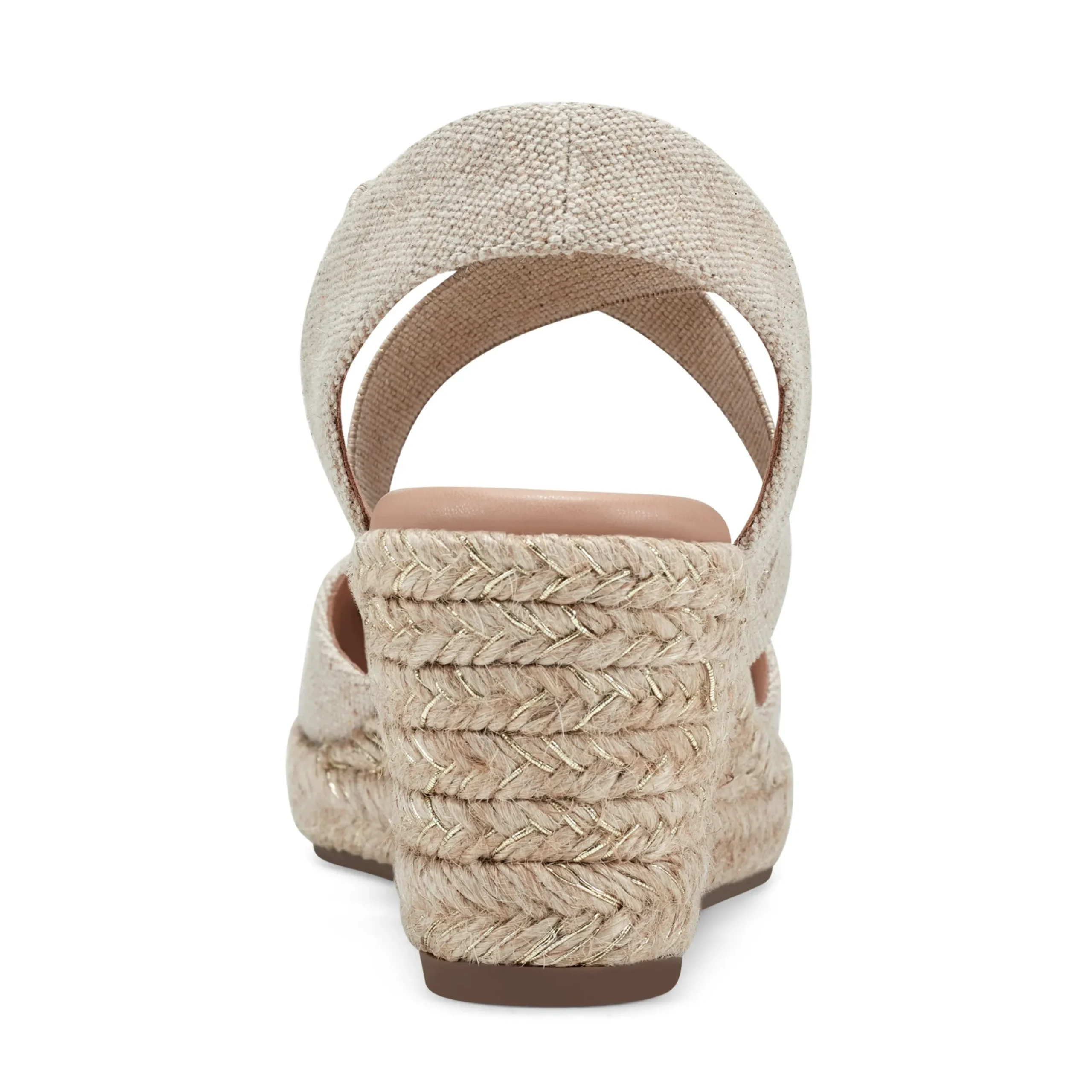 Sale Easy Spirit Meza Espadrille Wedge Sandals NaturalMetallic
