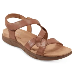 Sale Easy Spirit Minny Casual Sandals BrownLeather