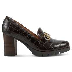 Sale Easy Spirit Mirror Lug Sole Dress Pumps BrownCrocoLeather
