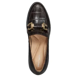 Sale Easy Spirit Mirror Lug Sole Dress Pumps BrownCrocoLeather