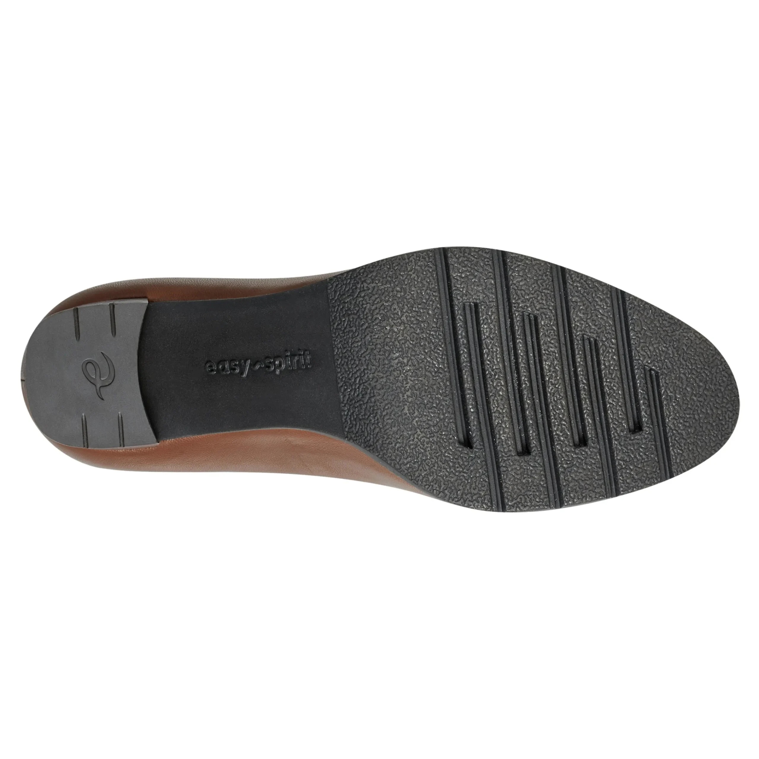 New Easy Spirit Mirror Lug Sole Dress Pumps BrownLeather