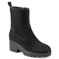 Easy Spirit Morgan Lug Sole Casual Booties BlackNubuckLeather
