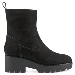 Easy Spirit Morgan Lug Sole Casual Booties BlackNubuckLeather