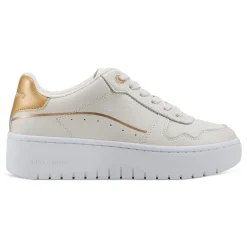 Discount Easy Spirit Onyx Lace Up Platform Walking Shoes CreamGold