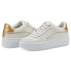 Discount Easy Spirit Onyx Lace Up Platform Walking Shoes CreamGold