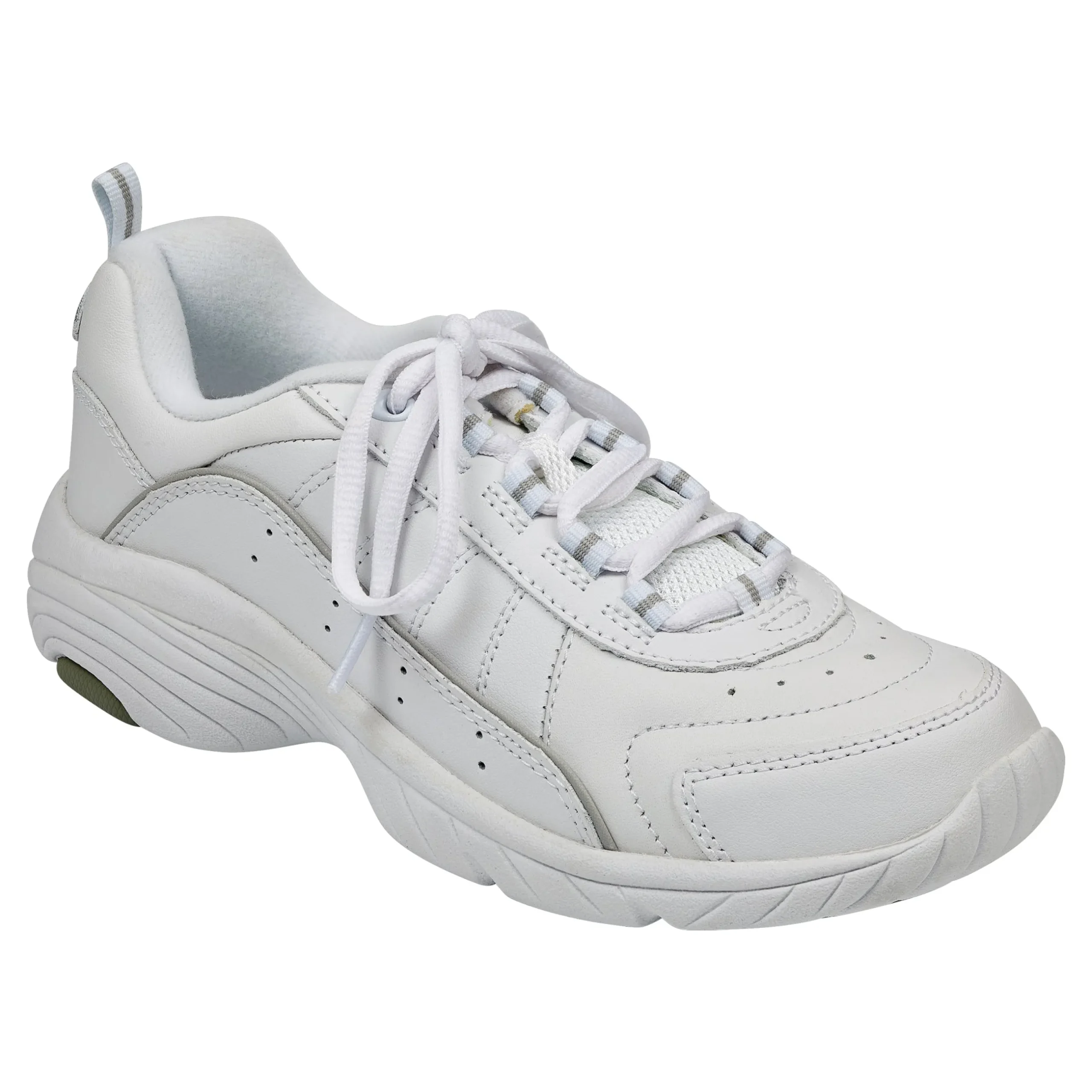 Best Easy Spirit Punter Athletic Shoes WhiteGreyLeather
