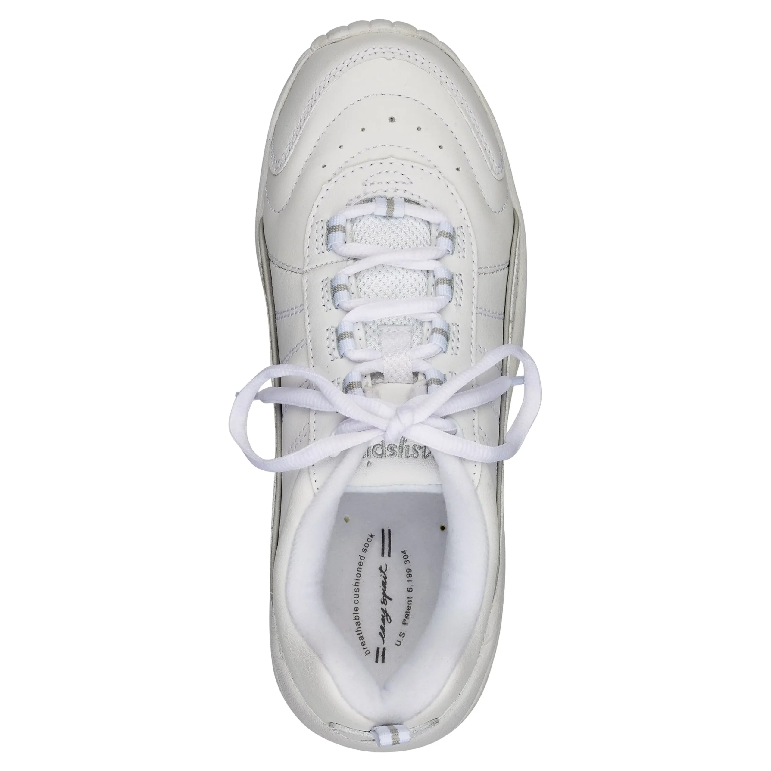 Best Easy Spirit Punter Athletic Shoes WhiteGreyLeather