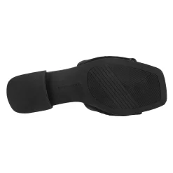 Sale Easy Spirit Quincie Flat Slide Sandals BlackLeather