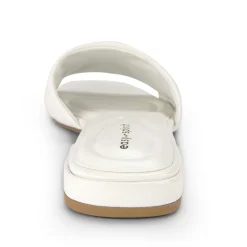 Clearance Easy Spirit Quincie Flat Slide Sandals WhiteLeather