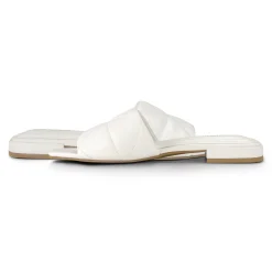 Clearance Easy Spirit Quincie Flat Slide Sandals WhiteLeather