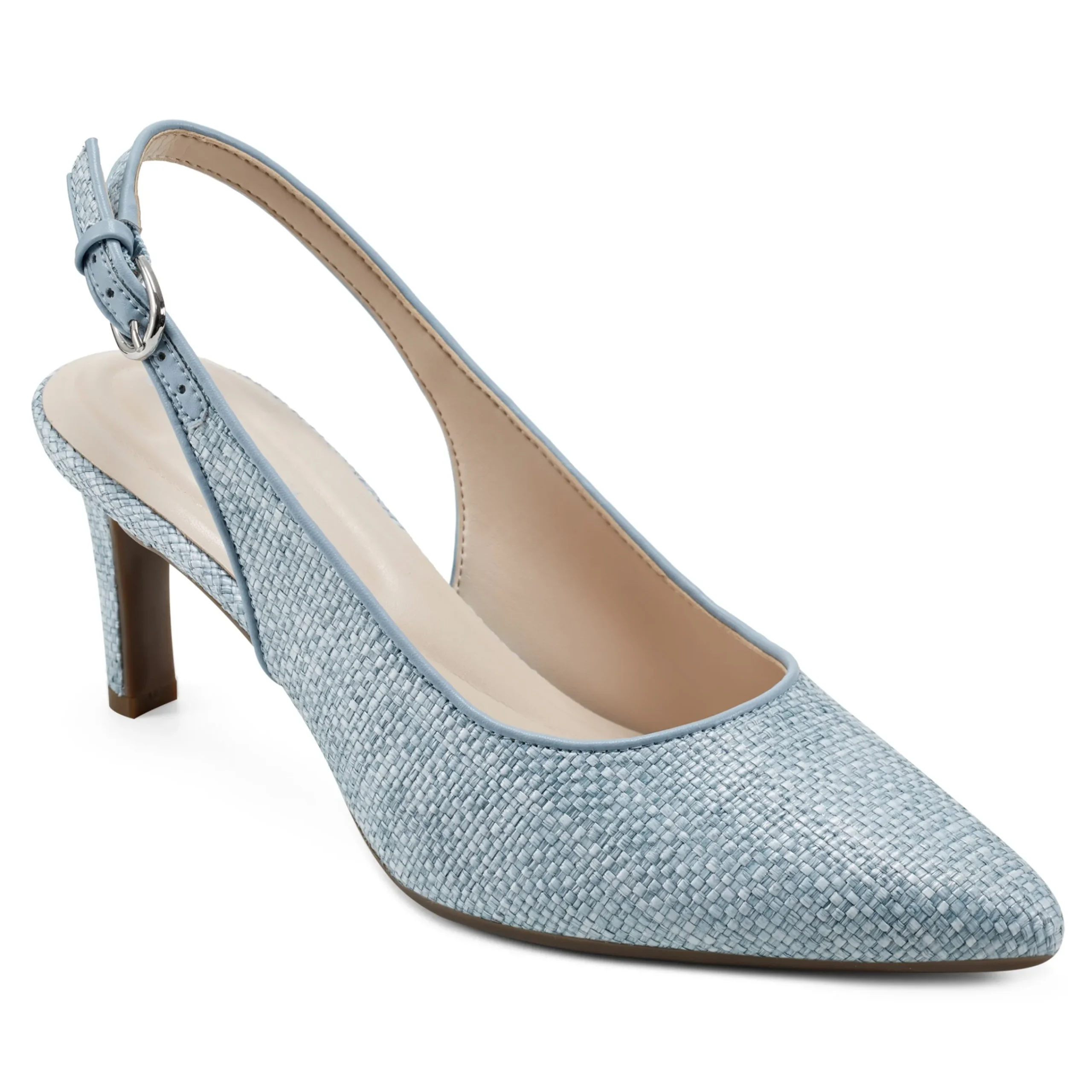 Best Easy Spirit Raveen Slingback Pumps LightBlueRaffia