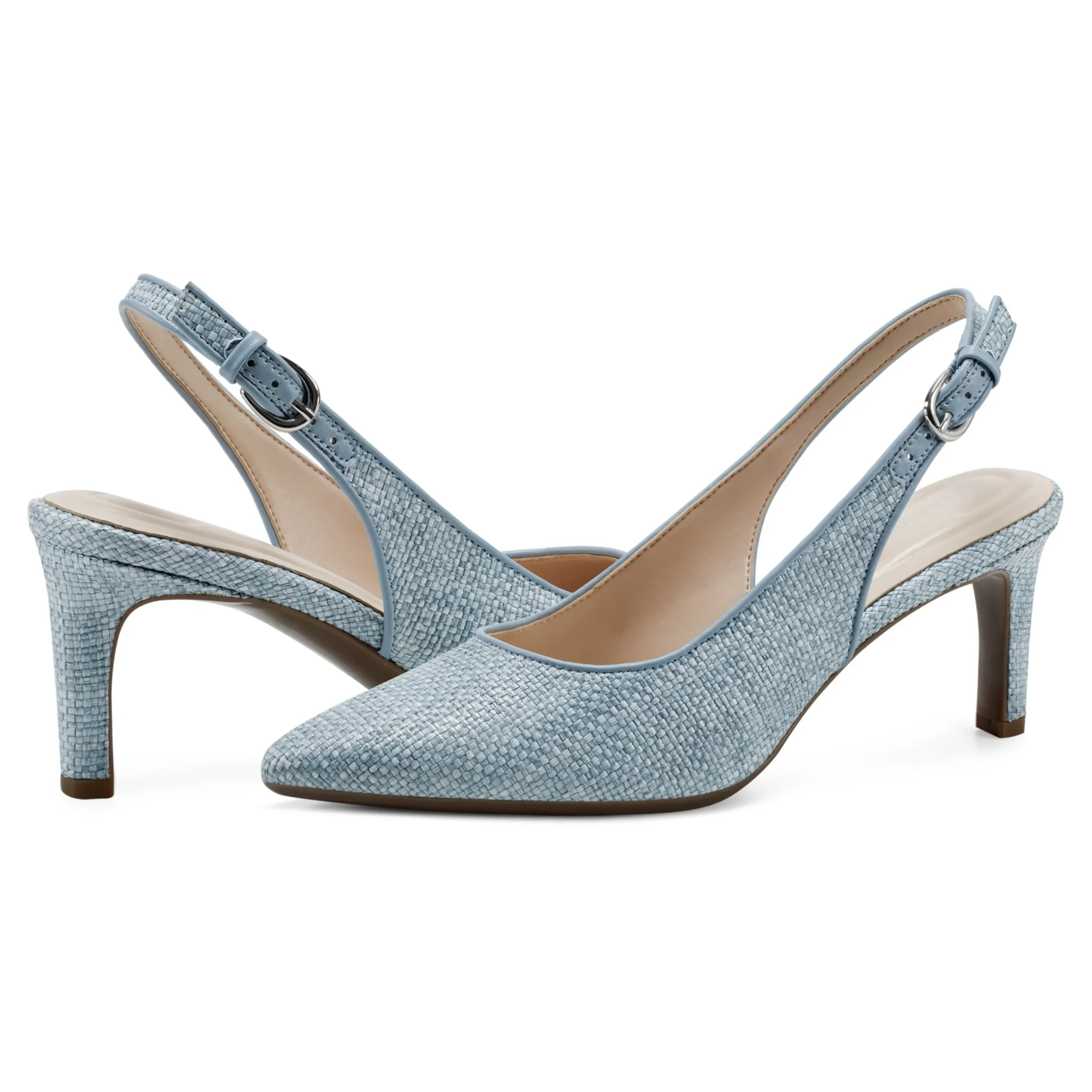 Best Easy Spirit Raveen Slingback Pumps LightBlueRaffia