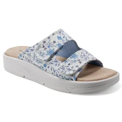 Hot Easy Spirit Red Slip On Sandals White/BlueFloral