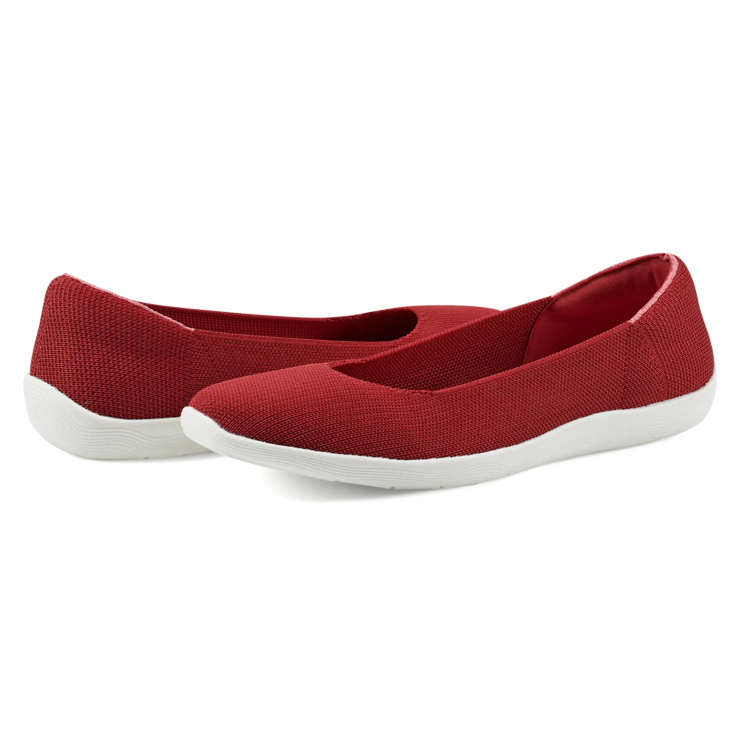 Outlet Easy Spirit Rhyan Washable Eco Knit Flats Red