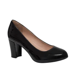Clearance Easy Spirit Riley Hidden Platform Pumps BlackPatent