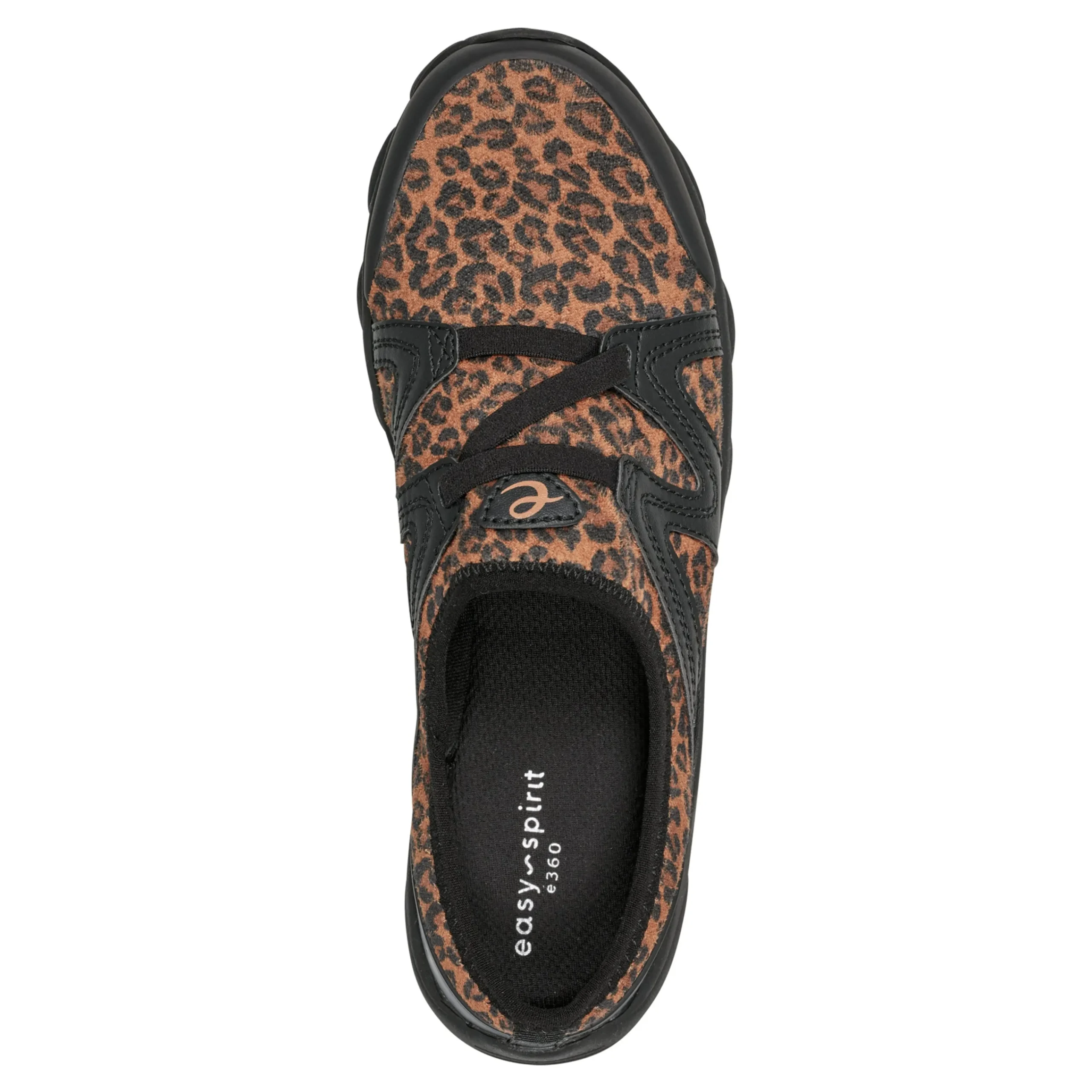 Outlet Easy Spirit Riptide Clogs Black/Leopard