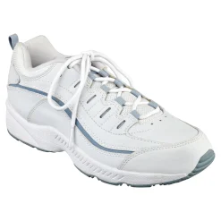 New Easy Spirit Romy Leather Walking Shoes White/GreyLeather