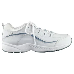 New Easy Spirit Romy Leather Walking Shoes White/GreyLeather