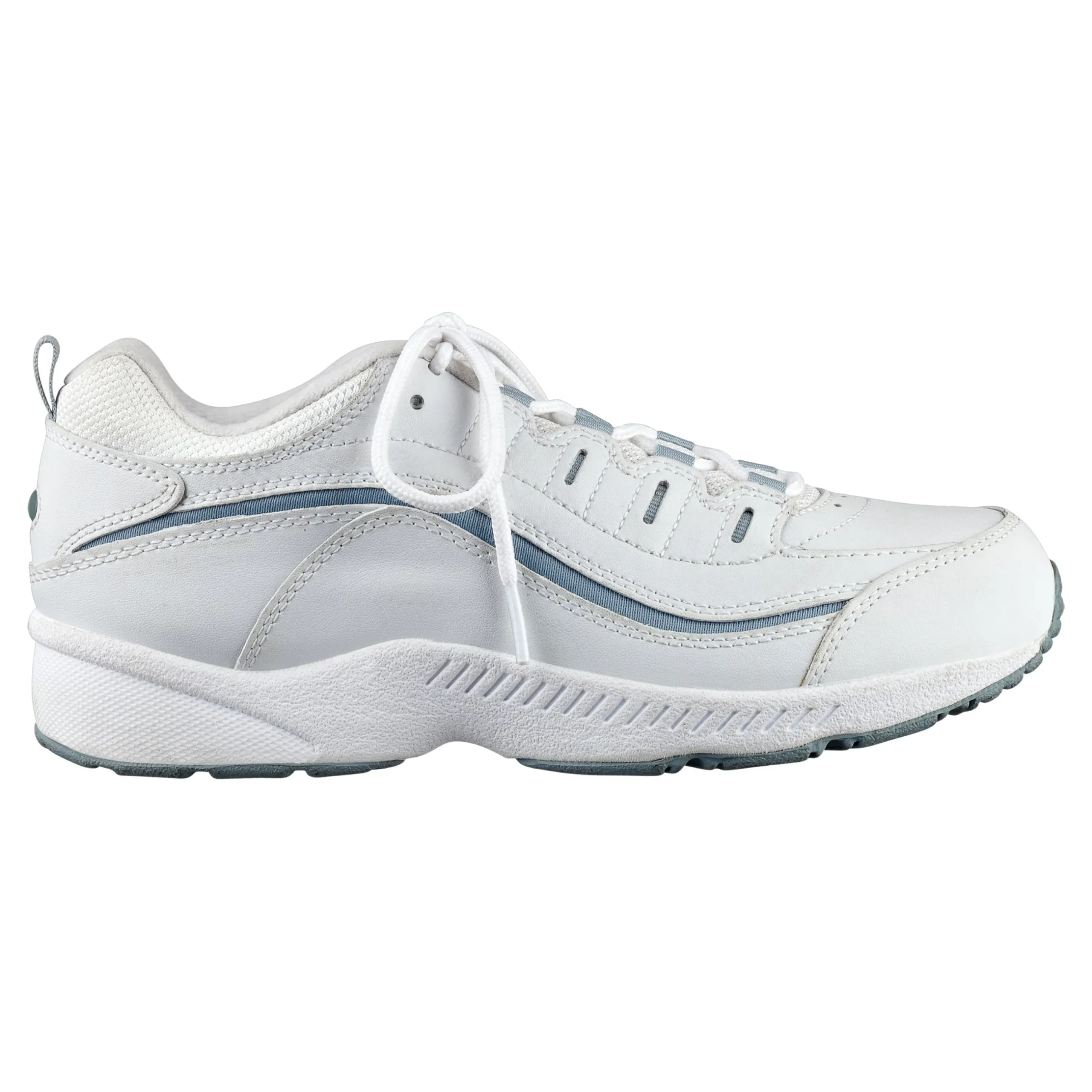New Easy Spirit Romy Leather Walking Shoes White/GreyLeather